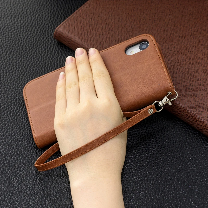 

Wallet Case For iPhone X XR XS Max Luxury Leather Magnetic Flip Cover for iPhone 6S Plus 7 Plus 8 Plus Phone Cover