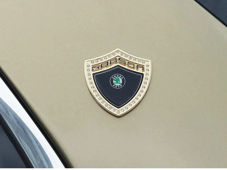 Lsrtw2017 металлическое декоративное для кузова автомобиля логотип знак для Skoda Kodiaq Karoq интерьерные молдинги аксессуары декоративные