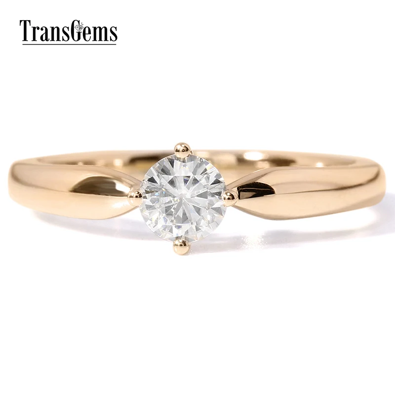 Женское Обручальное кольцо с муассанитом 14 к 0 5 карат диаметр мм|ring solid|ring ringring