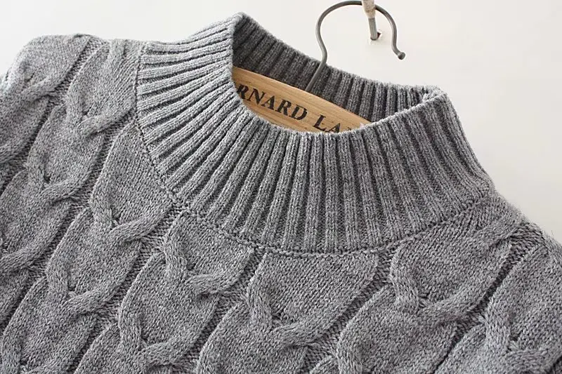 Autumn Turtleneck Sweaters Plus Size Women Casual Knitting Sweater 3XL 4XL Pullovers Pink Gray Black KKFY332 |