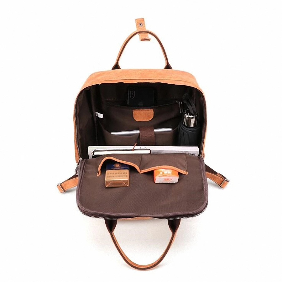 

Designer Men Genuine Leather Backpack Men's School Backpack Bag Bagpack Mochila Feminina brown Travel Bag Shoulder bag LI-2444