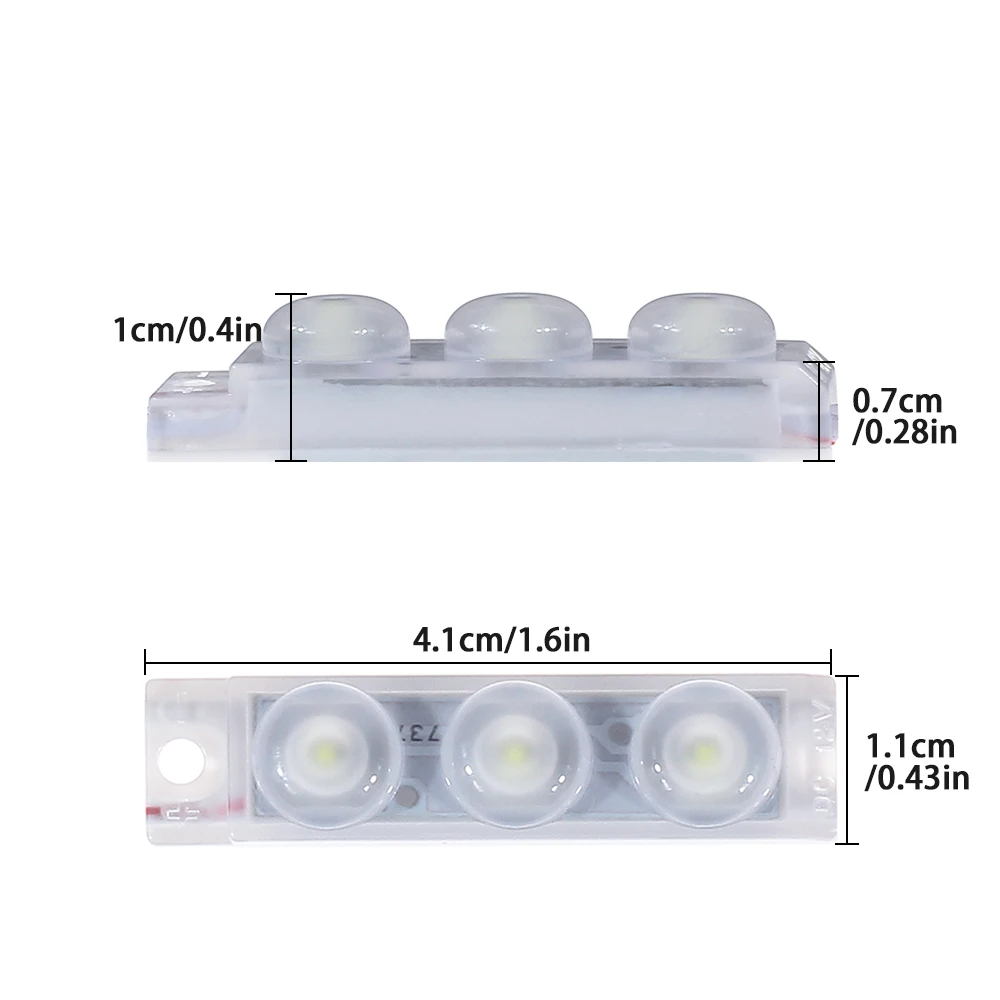 20 шт./лот светодиодный модуль 2835 SMD IP65 Водонепроницаемый Инжекционный объектив
