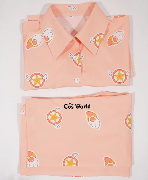

Cardcaptor Sakura Kinomoto Sakura Pajamas Homewear Sleepwear Night Suit Outfit Anime Cosplay Costumes
