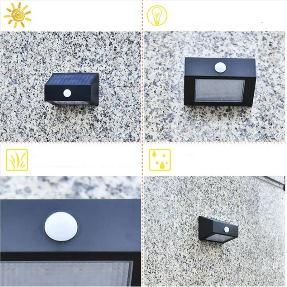 Солнечный свет наружный сад безопасности 8 Led солнечная панель лампа Настенный