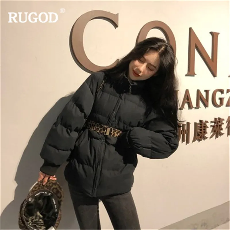 RUGOD однотонное элегантное женское хлопковое пальто винтажная модная плотная