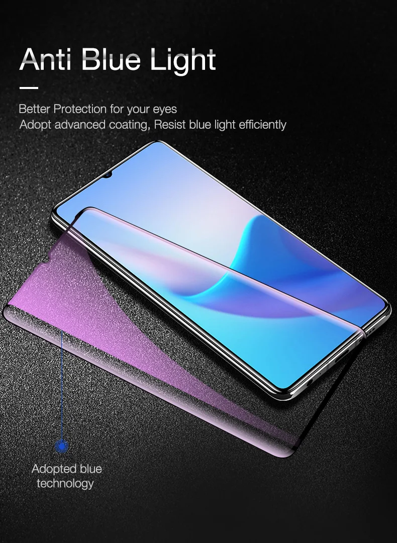 Cafele, изогнутое полное покрытие, Защита экрана для huawei p30 pro 9D HD, прозрачное закаленное стекло для huawei p30 pro, защита от синего цвета