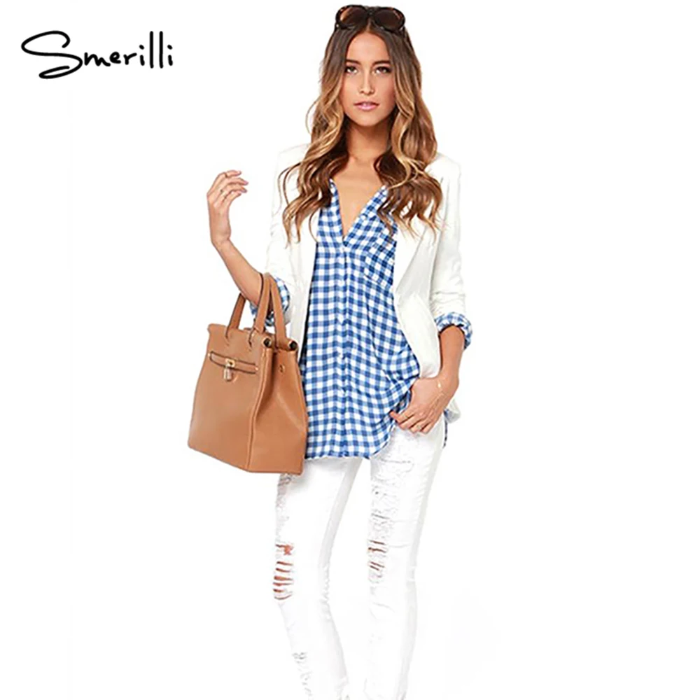 women plaid blouse 2018 autumn new casual shirt long sleeve turn-down collar Loose ladies camisa feminin |