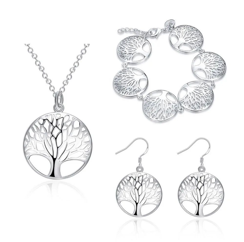 Горячая продажа круглый полый Дерево желаний ожерелье подвеска с деревом жизни