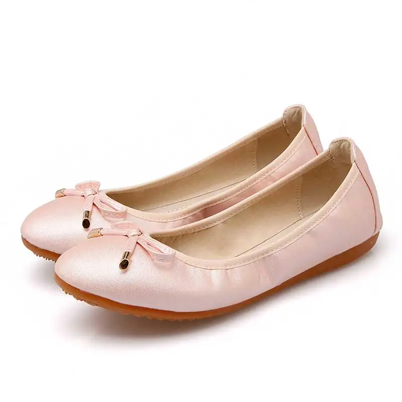 2477 pink Большие размеры 35-43; женская обувь; складывающиеся балетки на плоской подошве без застежки; удобные женские лоферы; Новая модная повседневная женская обувь - Цвет: 2477 pink