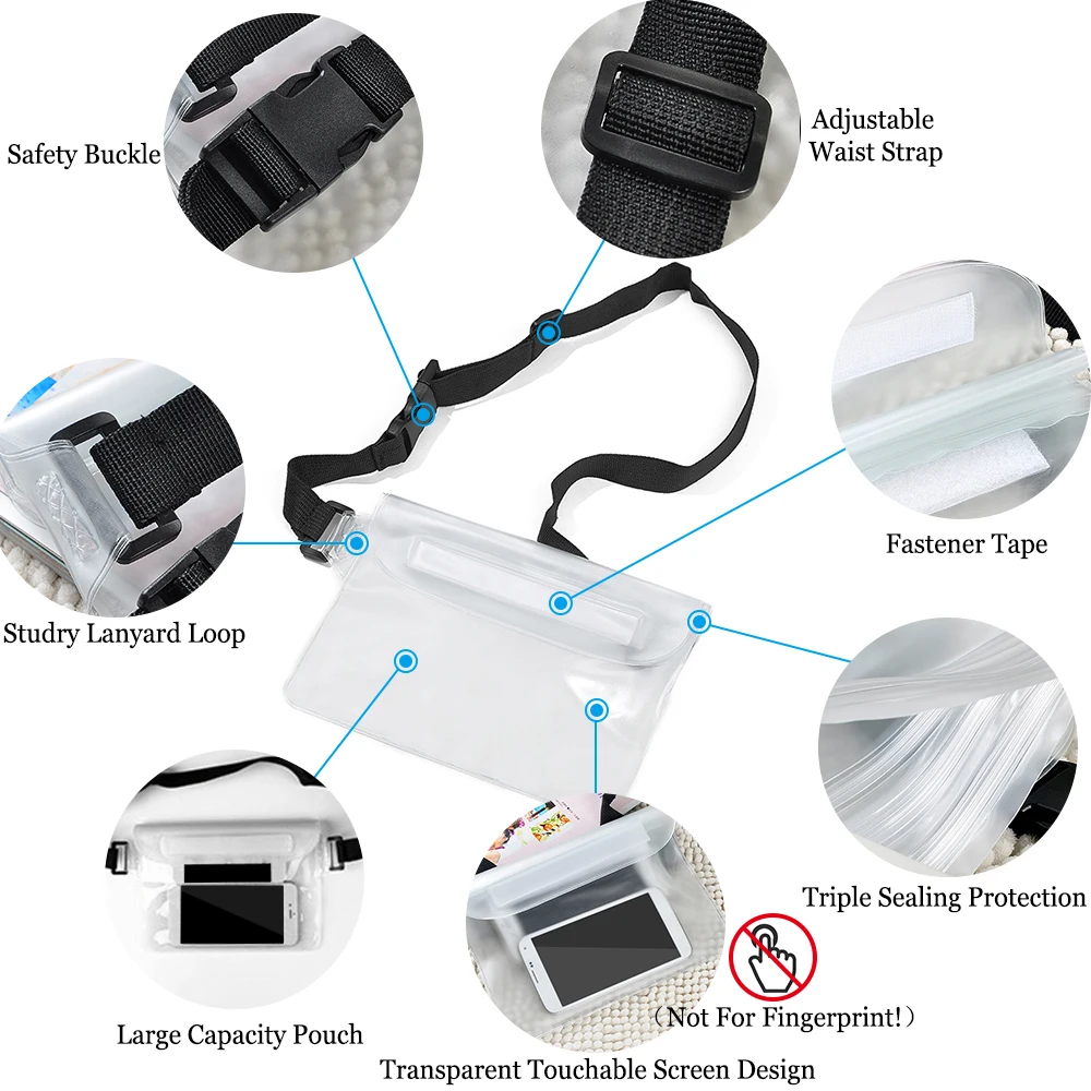 Наружная водонепроницаемая сумка для кемпинга пеших прогулок поясная пляжа