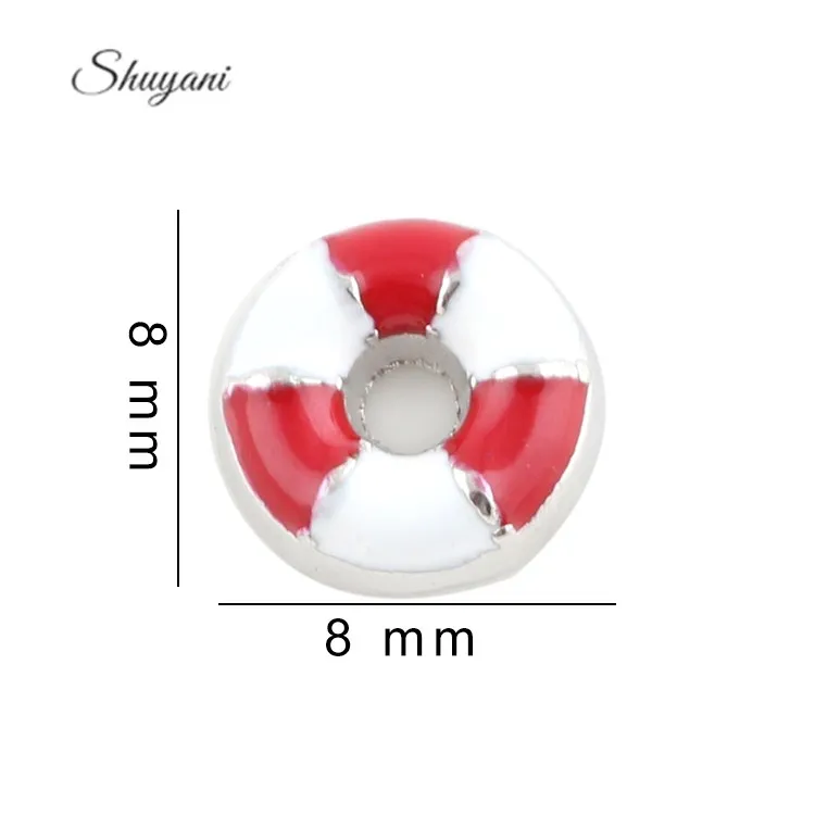 20 шт. эмалированные Красные Подвески-кольца для плавания | Украшения и аксессуары