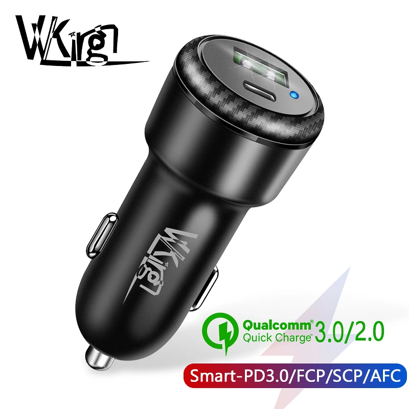 Автомобильное зарядное устройство VVKing 36 Вт USB PD Dual Quick Charge QC 3 0 3A Type C автомобильное