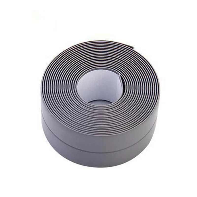 Gray 3.8cmx3.2cm Кухня ПВХ плесени доказательство ленты для ванной стены уплотнительная полоса самоклеющиеся герметик ванна раковина край бассейна - Цвет: Gray 3.8cmx3.2cm