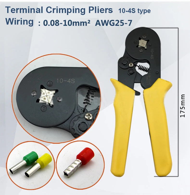 Круглые Обжимные Плоскогубцы, электрические трубчатые клещи, прямые терминальные инструменты HSC8 16-4, саморегулируемые 4-16мм2