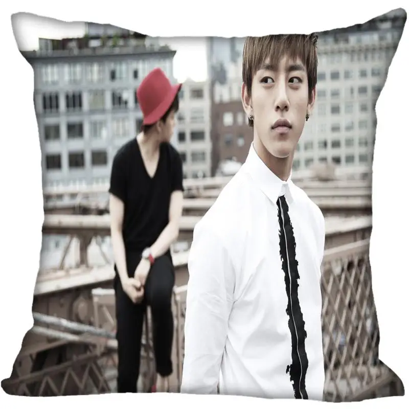 Корея-Pop b. A.P печать квадратные шелковые атласные наволочки 35x35 см 40x40 с одной