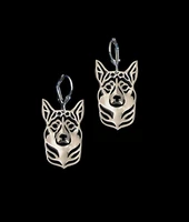 fashion handmade cartoon animal norwegian lundehund dog earring jewelry golden color plated mini dog earring12pairlot