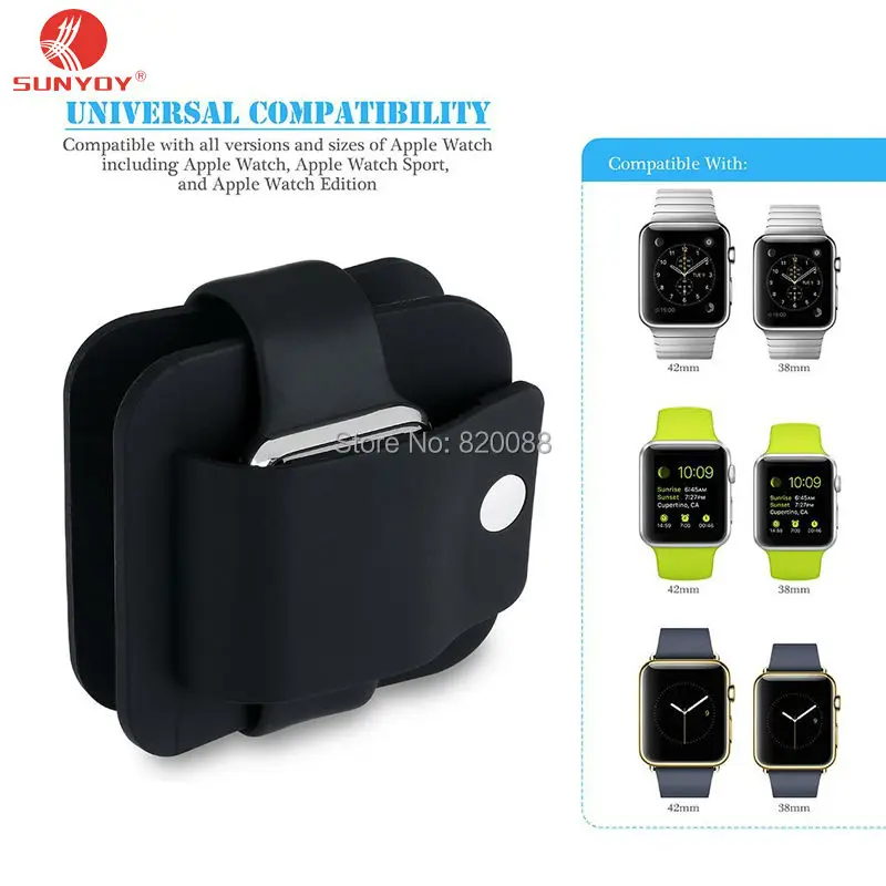 Зарядки кошелек для apple Watch мягкий силиконовый держатель заряда стенд/зарядная