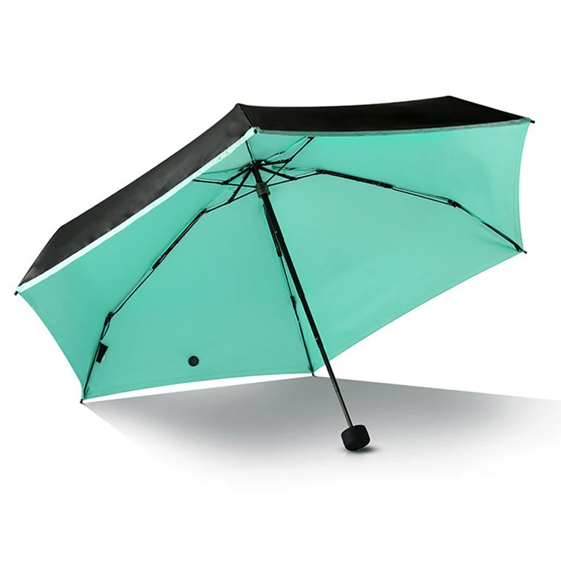 YADA Folding Small Mini Umbrella Parasol Rainy Pocket UV Five For Women Men Anti-UV Black Coating Umbrellas Gifts YD105 | Дом и сад