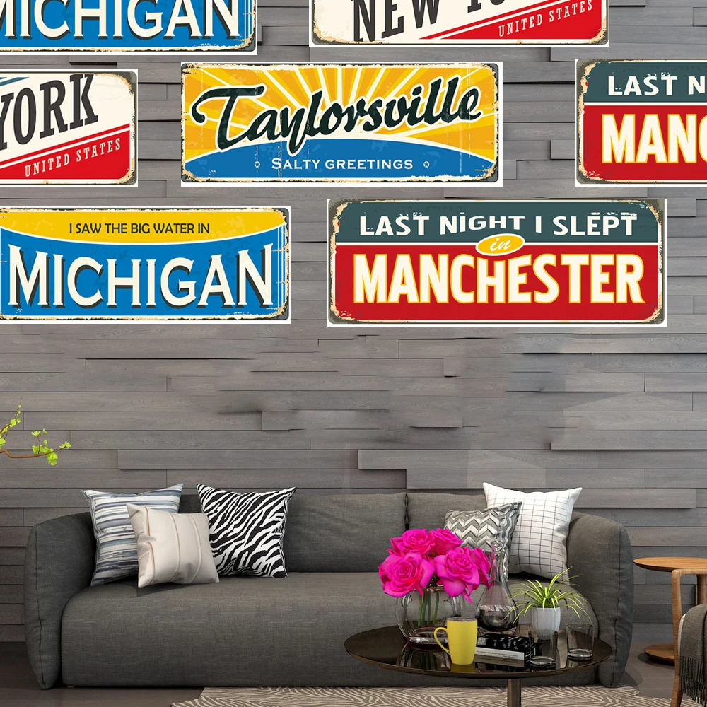 15x30 см номерной знак для украшения стен оловянный винтажный Металлический Знак