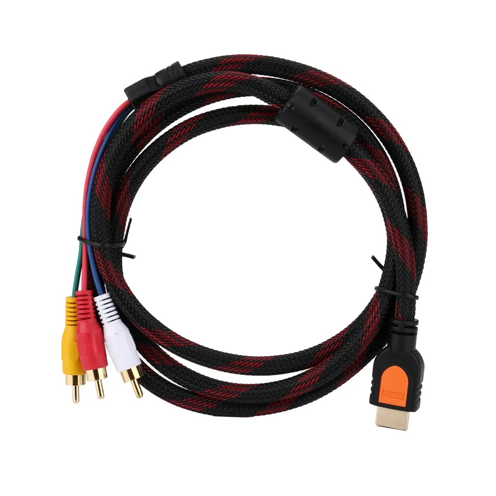 2019 HDMI папа на 3 RCA AV Аудио Видео 5FT кабель Шнур адаптер для ТВ HD TV DVD 1080p 29 #|Кабели HDMI| |