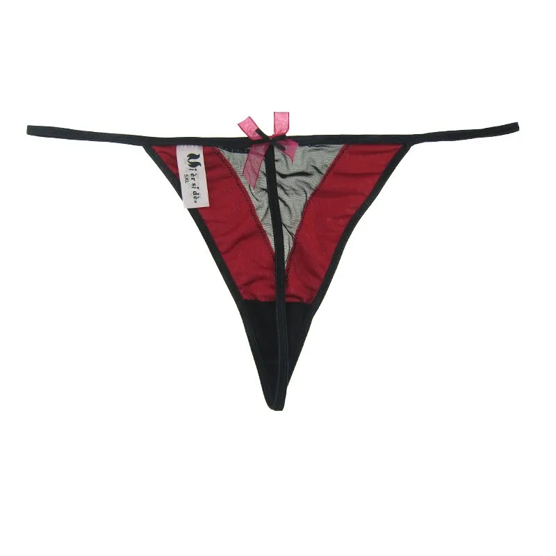 Mierside TH08 сексуальное нижнее белье стринги женские сексуальные трусики S/M/L/XL/XXL/3XL/4XL/5XL прозрачные стринги с бантом - Цвет: red
