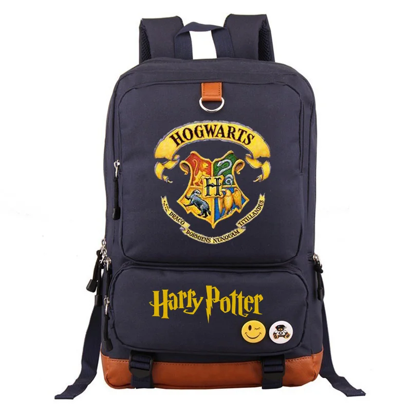 15 Slytherin Gryffindor для мальчиков и девочек, школьная сумка для женщин, рюкзак для подростков, школьные сумки, Холщовый мужской студенческий рюкзак - Цвет: 15