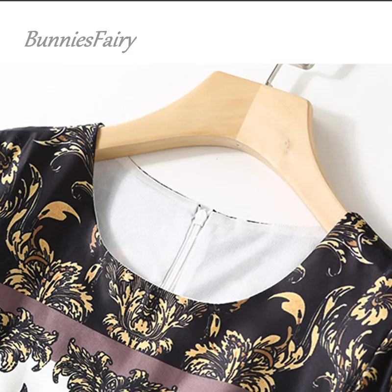 BunniesFairy 2018 Европейский и американский стиль винтажное платье с длинным рукавом
