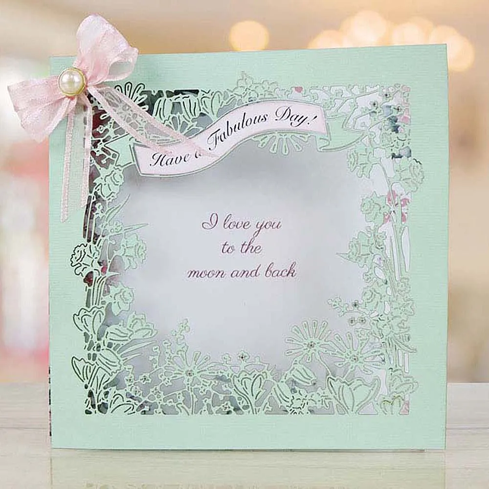 Горячая резка металла умирает 2019 Новый высечки рамка с цветами для DIY штампы