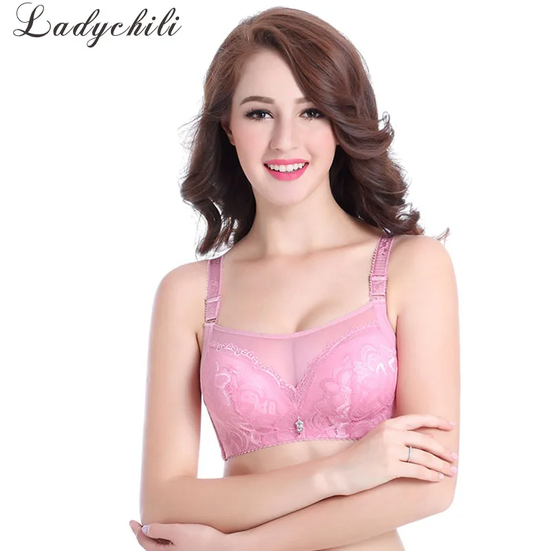 Бюстгальтер женский кружевной без косточек с чашкой пуш ап|full cup bra|big breasted brasbra