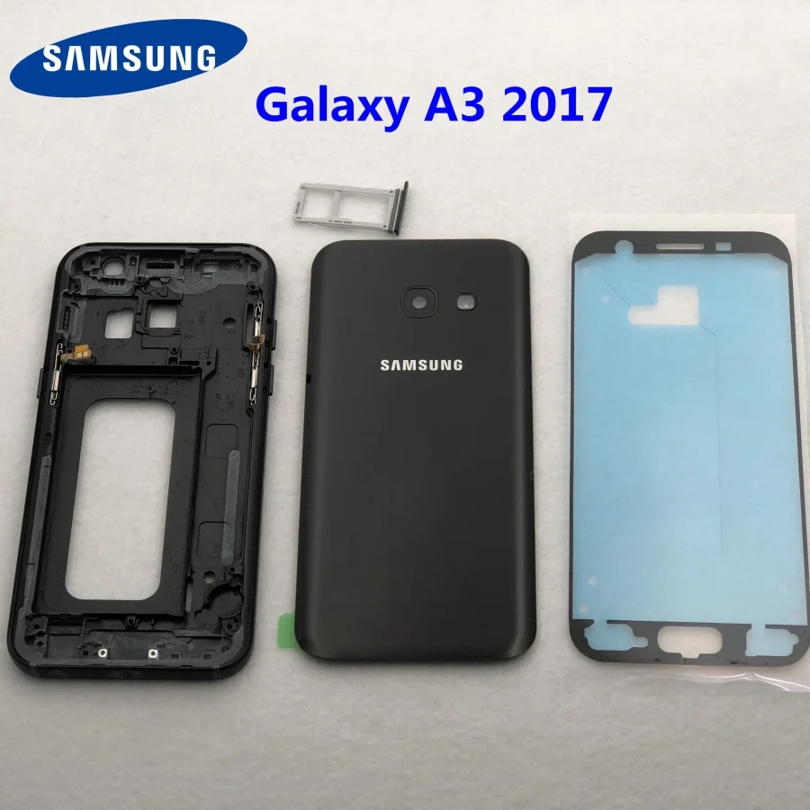 Для Samsung Galaxy A3 A5 A7 2017 A320 A520 A720 Оригинальный чехол с полным корпусом задняя крышка