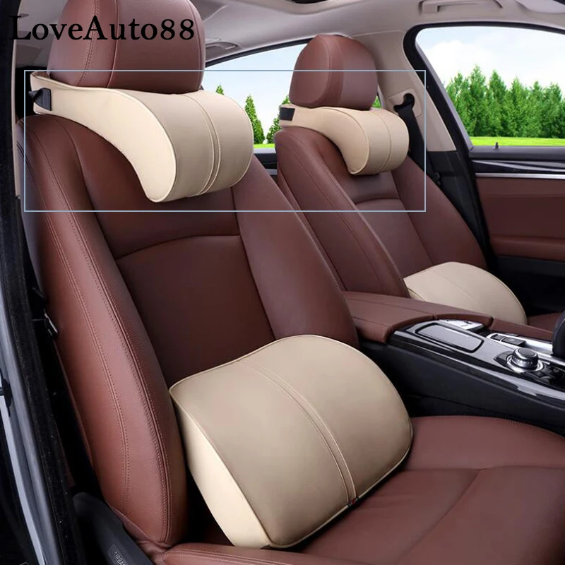 Для Toyota RAV4 RAV 4 2019 2020 2021 из искусственной кожи авто подушка для шеи пены памяти