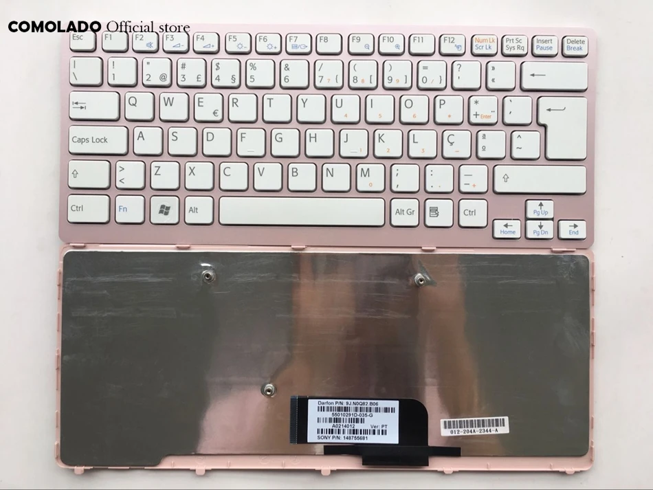 PO Portugal клавиатура для Sony Vaio VPC CW VPCCW CW16EC CW18FC розовая рамка Клавиатура ноутбука
