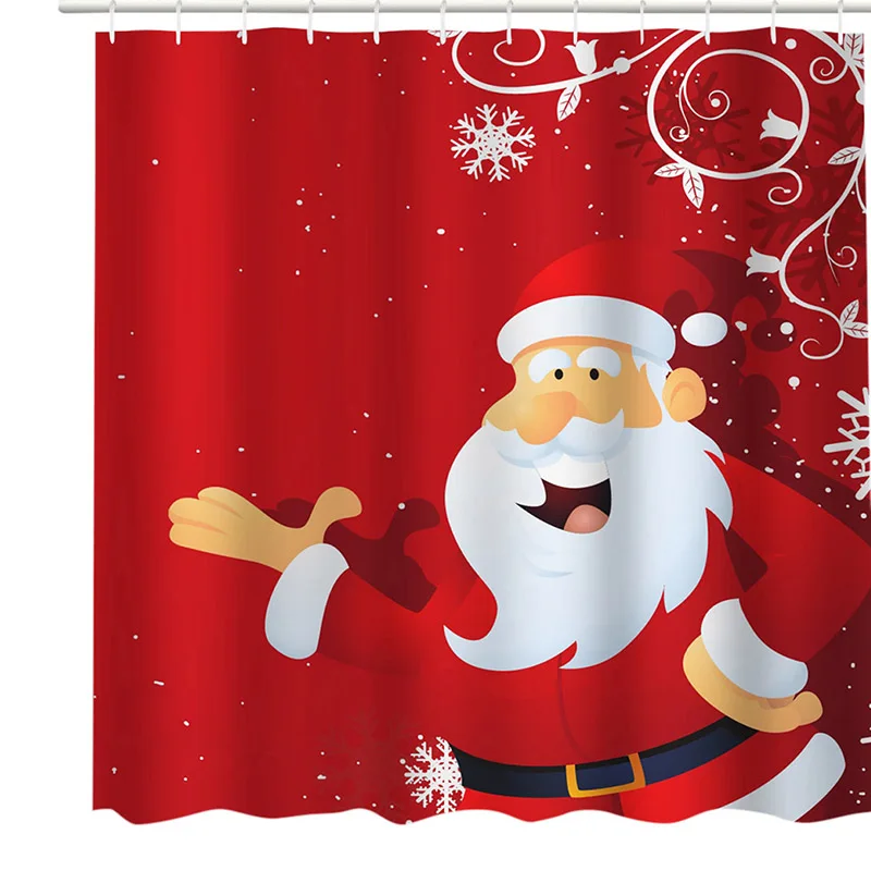 A1 Рождественские украшения Xmas домашняя занавеска для душа Санта Клаус Снеговик дерево ясная печатная Шторка для ванной содержит - Цвет: A1