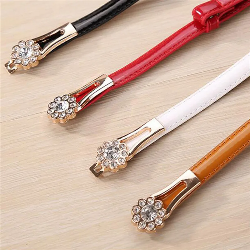 Летние платья моделирующий ремень для женщин тонкие ремни с кристаллами и