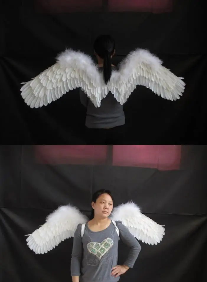 New Customize High Quality white pink Feather Angel Wings stage performance Party Club Model show props 125cm EMS Free shipping | Дом и сад
