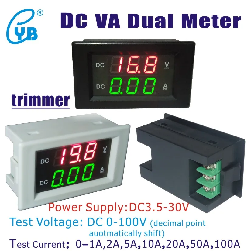 YB5135D ЖК-дисплей Цифровой Измеритель постоянного тока DC 200mA 2A 5A 10A 20A 50A 100A 200A 300A 500A 1000A Амперметр Amp Панель метр микро-амперметр