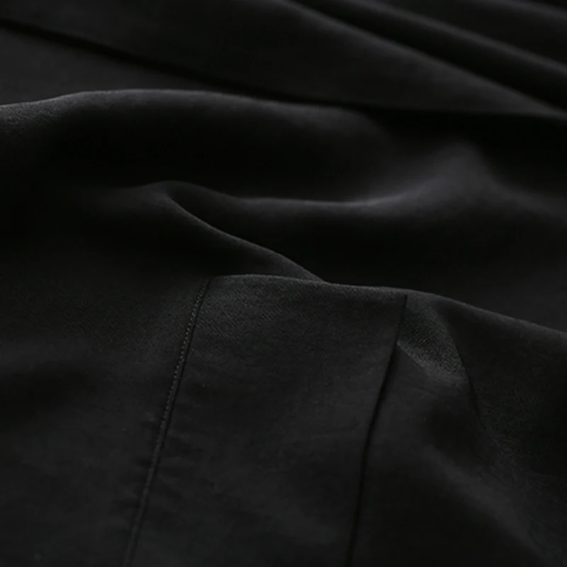 TWOTWINSTYLE ветровка оверсайз для женщин воротник с лацканами карман сплит длинный