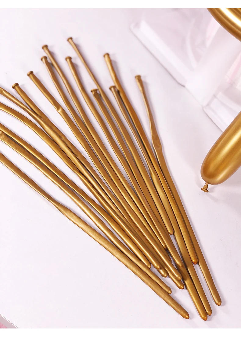 10pcs/lot Metal Long Gold Balloon New 1.8g Metallic Thickening Magic Strip Balloons Dog Baby Boy Girl Birthday Party Favor Toy | Дом и сад