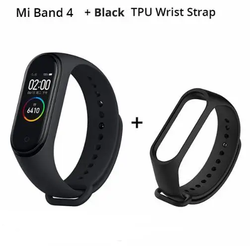 add black starp Xiaomi mi Band 4 Smart mi band 4 0,9" AMOLED экран водонепроницаемый пульсометр фитнес 135 мАч Bluetooth 5,0 50 атм - Цвет: add black starp