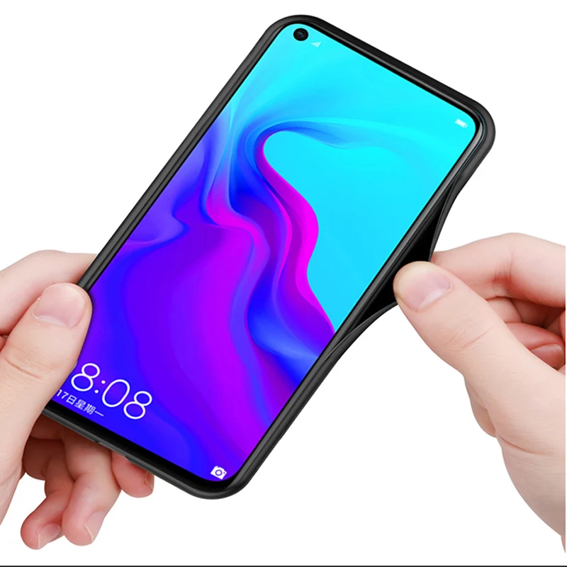 Чехол для Huawei Nova 4 роскошный чехол из закаленного стекла + мягкая задняя крышка с