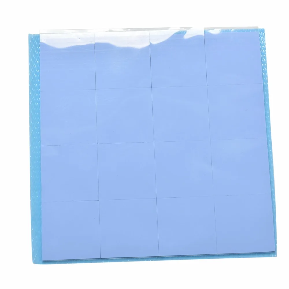 

1PC Blue GPU CPU Heatsink Cooling Conductive Silicone Pad Cut & Uncut Thermal Silicone Pad Mat 100 x100 x1mm