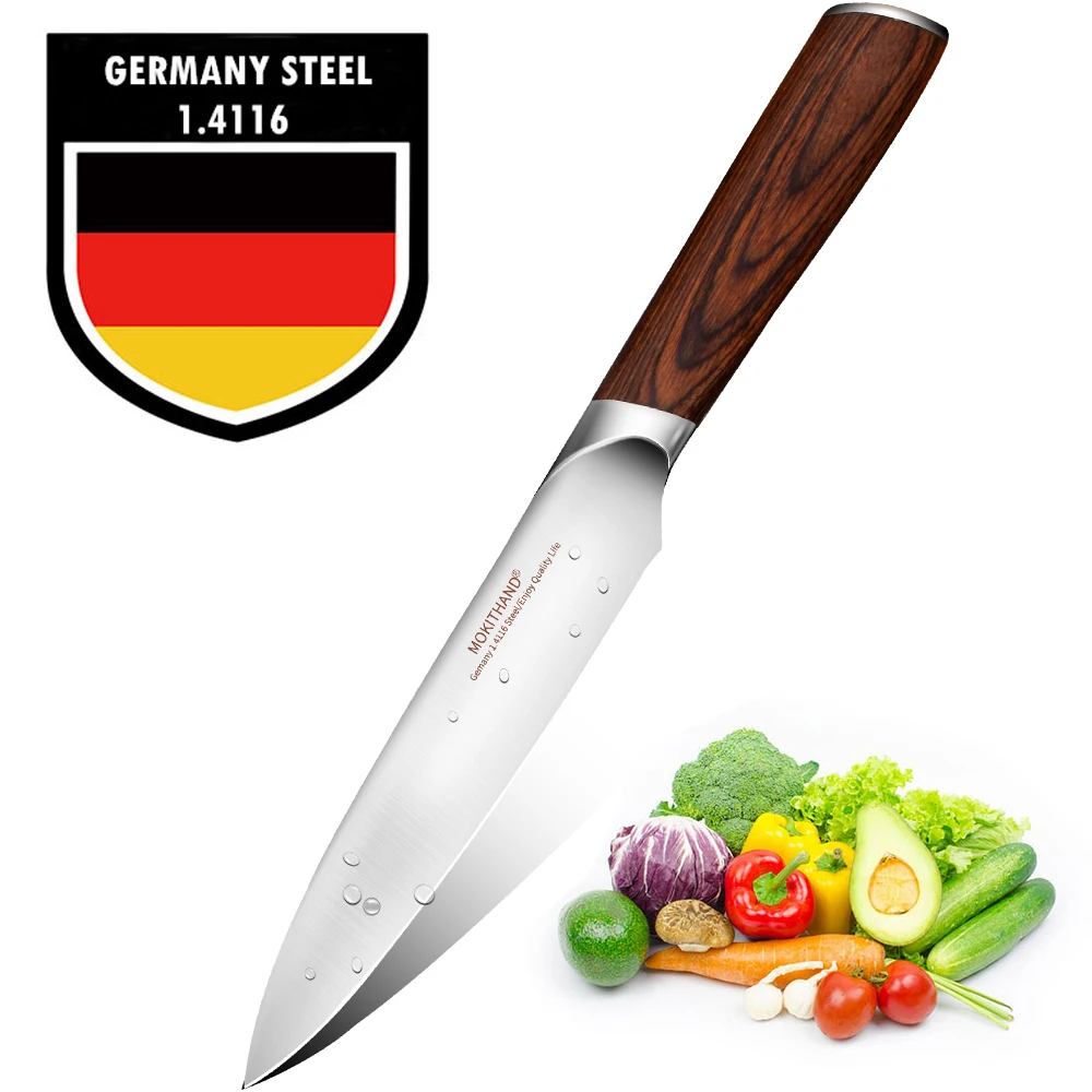 5.0 Utility knife Набор японских поварских ножей, Профессиональный кухонный нож, Германия 1,4116, нож для приготовления овощей из высокоуглеродистой стали - Цвет: 5.0 Utility knife