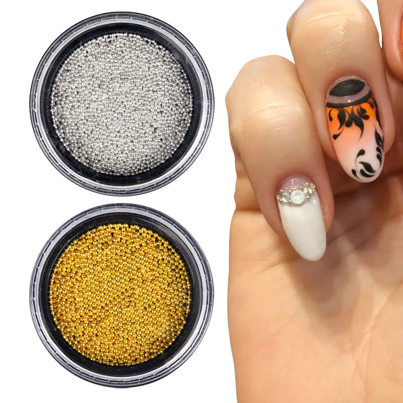 Маленькие Мини бусины из нержавеющей стали для дизайна ногтей пистолет Серый