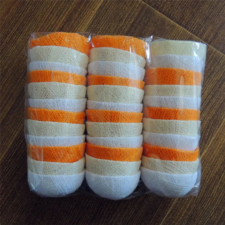 Смешанный оранжевый хлопковый шар на батарейках 110 В переменного тока сказочный