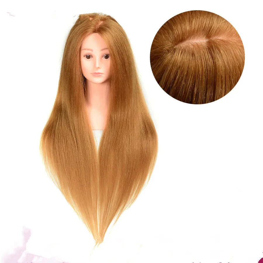 Голова манекена из 100% натуральных волос с волосами 26 головок человеческих для