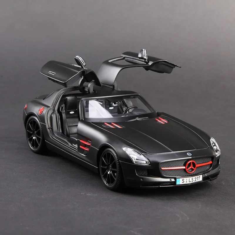 B-2 1:18 Mercede SLS модели металлического сплава автомобиля коллекция завода взрослых модель автомобиля моделирование - Цвет: B-2