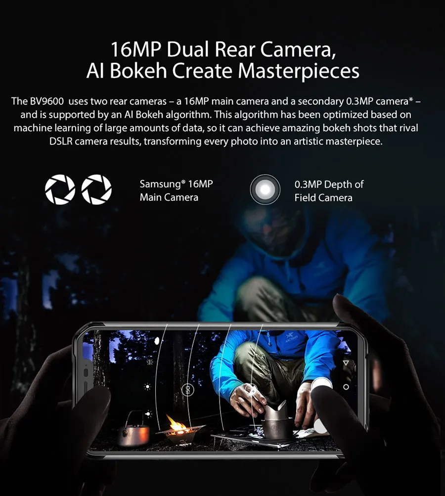 Новинка Blackview BV9600 водонепроницаемый мобильный телефон Helio P70 Android 9,0 4 Гб+ 64 Гб 6,2" 19:9 AMOLED 5580 мАч прочный смартфон
