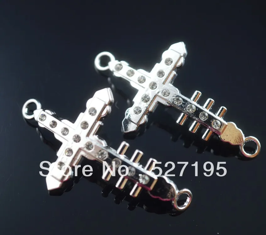 

Разъем для изготовления ювелирных изделий со стразами 40x23 мм поперечный соединитель с посеребренным покрытием Прозрачный Кристальный горн...