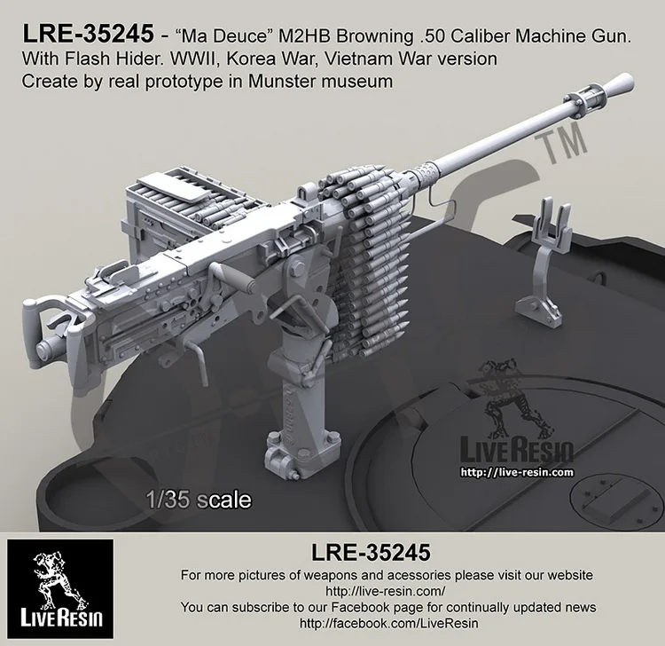 [Набор масштабных моделей] живое LRE 35245 из смолы 1/35 M2HB Browning .50 Калибр пулемет со