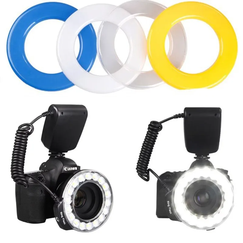 Travor 18 шт. Высокая яркость SMD светодиодный Macro Ring Flash RF 600D для Canon/Nikon/Pentax/Olympus Panasonic Sigma